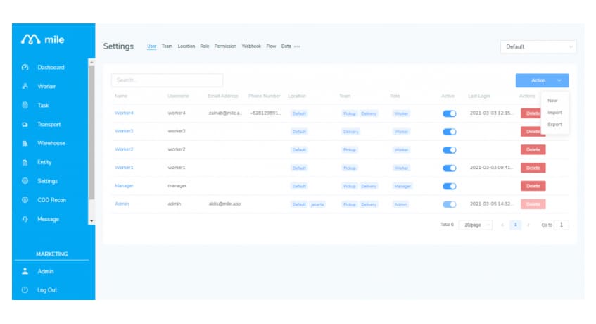 Aplikasi Trucking MileApp