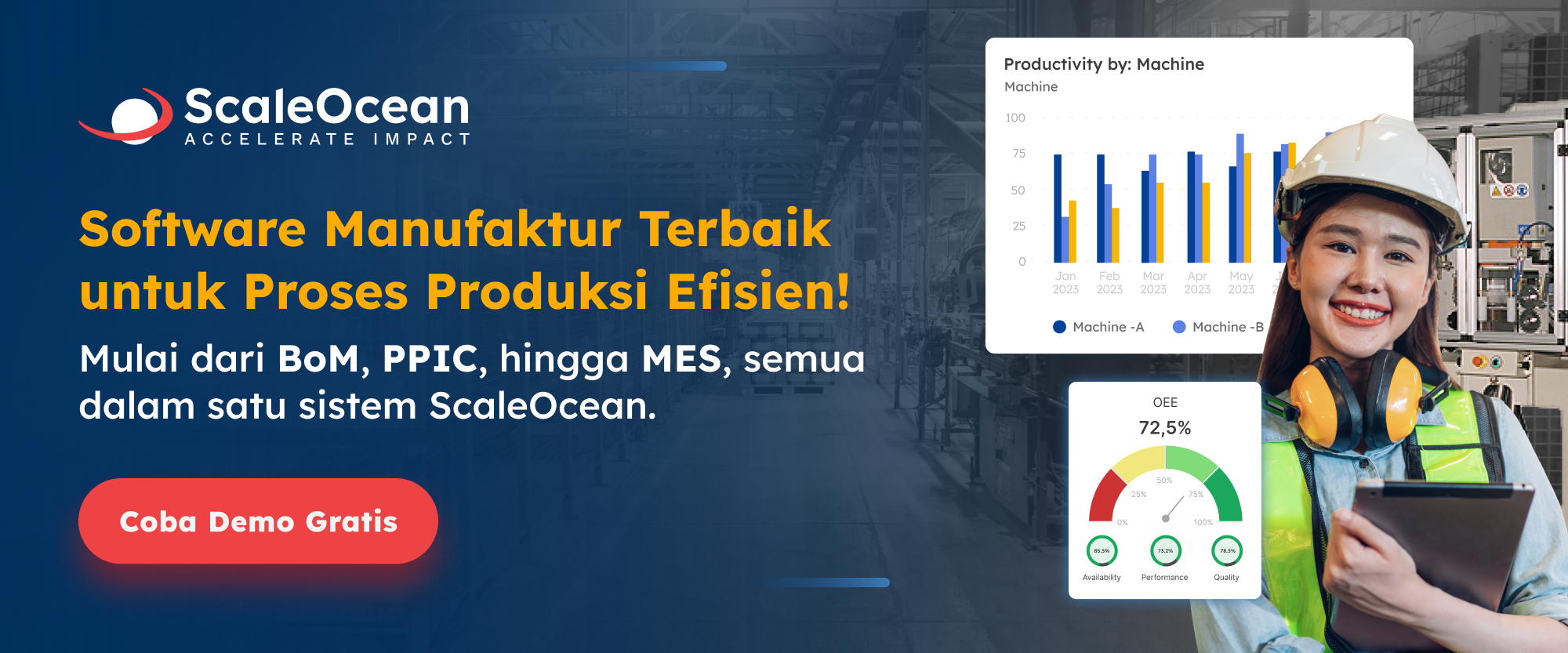 Software manufaktur ScaleOcean merupakan pilihan terbaik untuk mengefisienkan perancangan dan implementasi perencanaan produksi,