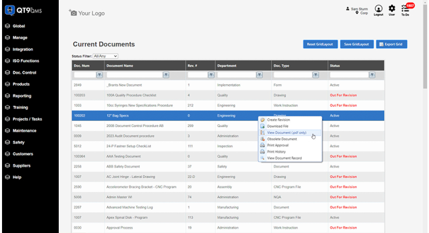 Software Quality Management QT9