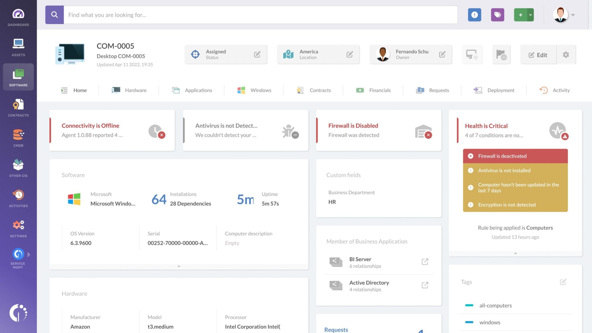 Invgate Asset Management Software