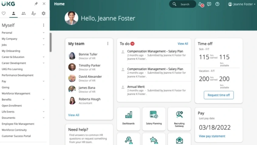 UKG Pro Cloud-Based HCM Software