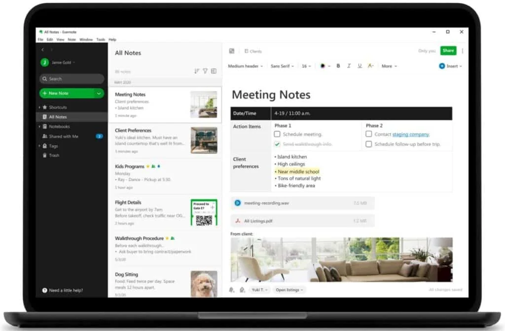 Aplikasi Transportasi Evernote