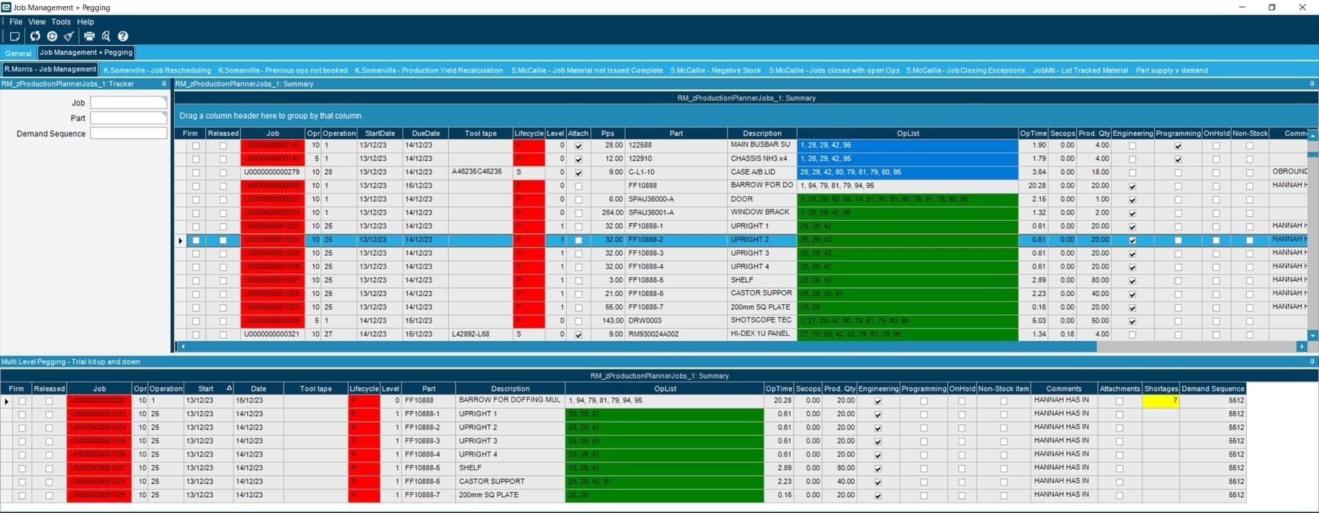 Epicor ERP system dashboard for accounting management manufacture