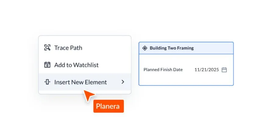 Planera platform to arrange construction project timeline