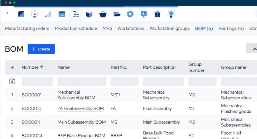 MRPeasy for organizing manufacture storage software