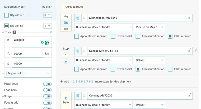 freightview software for managing goods transportation