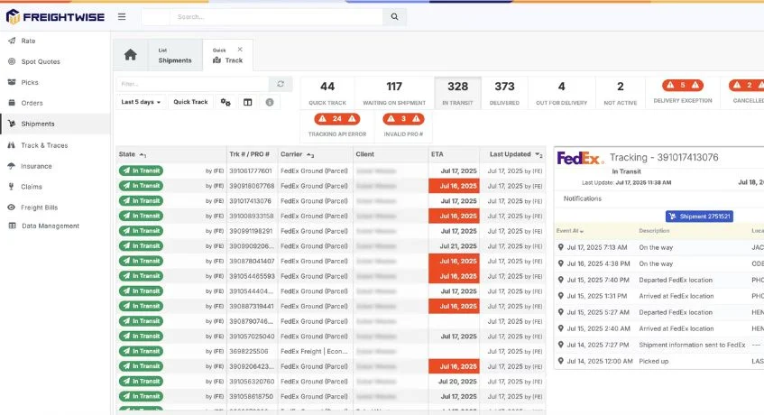freightwise software for moving goods