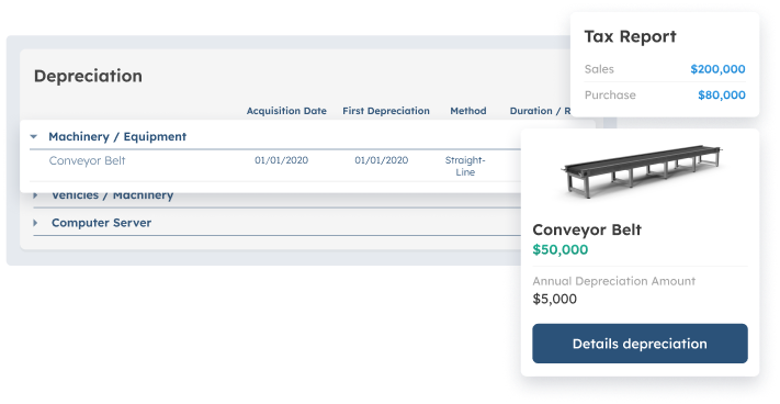 ScaleOcean's accounting software automatic calculation