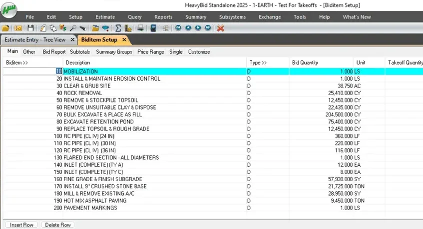 HCSS HeavyBid Construction Estimating System