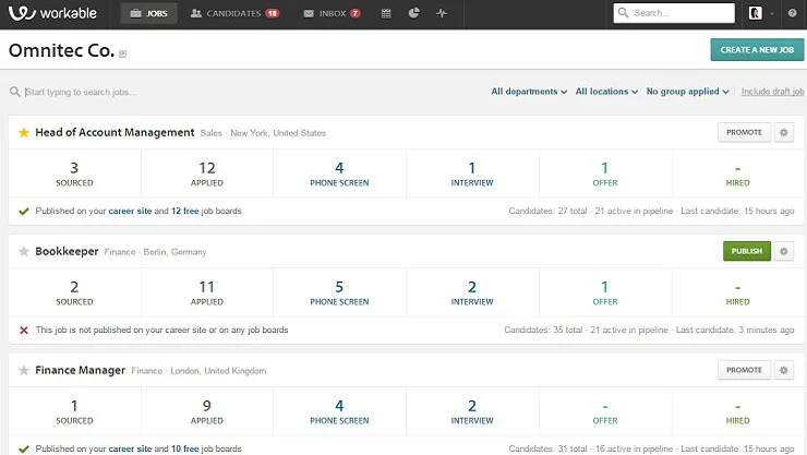 Workable Recruitment Management System